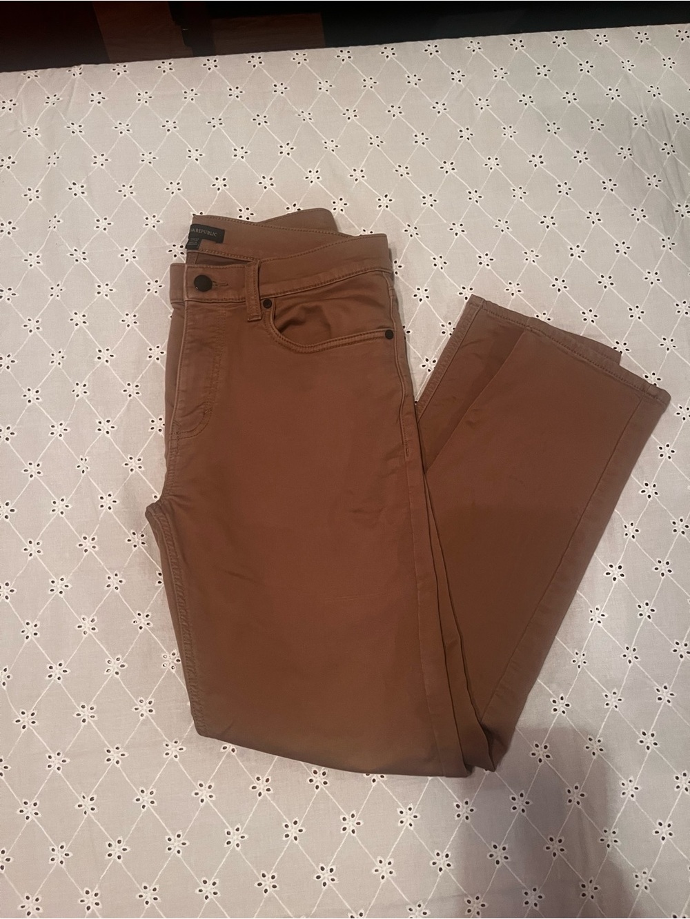Banana Republic Men's Slim Straight Jeans in Cognac Brown